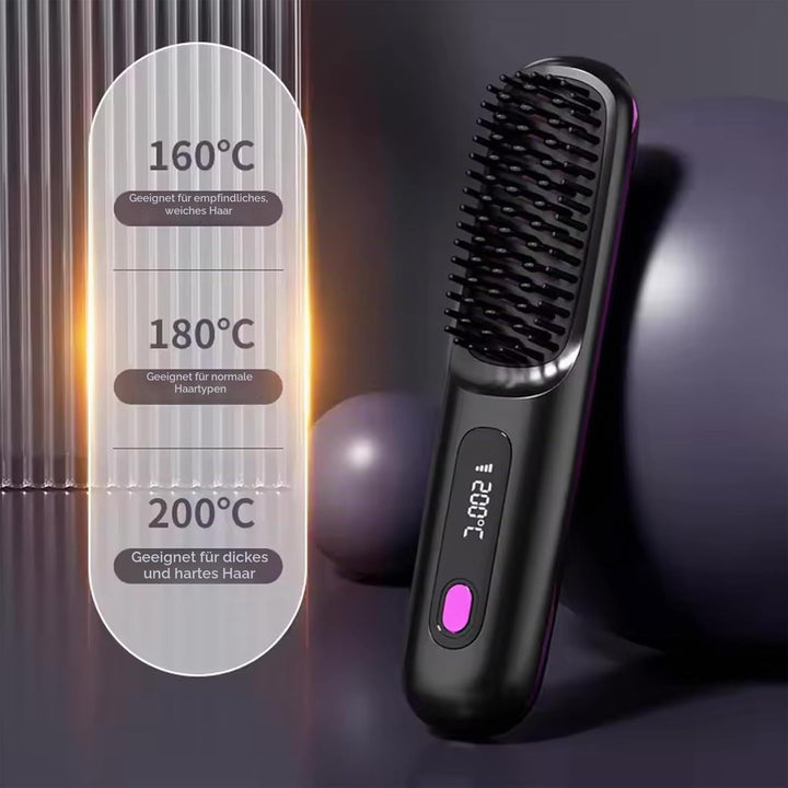 Stylingbürste Für Kurze Haare, Stylingbürste für Kurze Haare, Haarbürste Elektrisch Go Brush Pro Glä