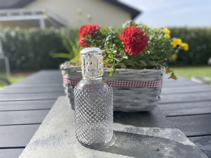 KAZIS® I Katalytische Lampe I Duftlampe I Glas I XXL I 400 ml Inhalt I grau gepunktet