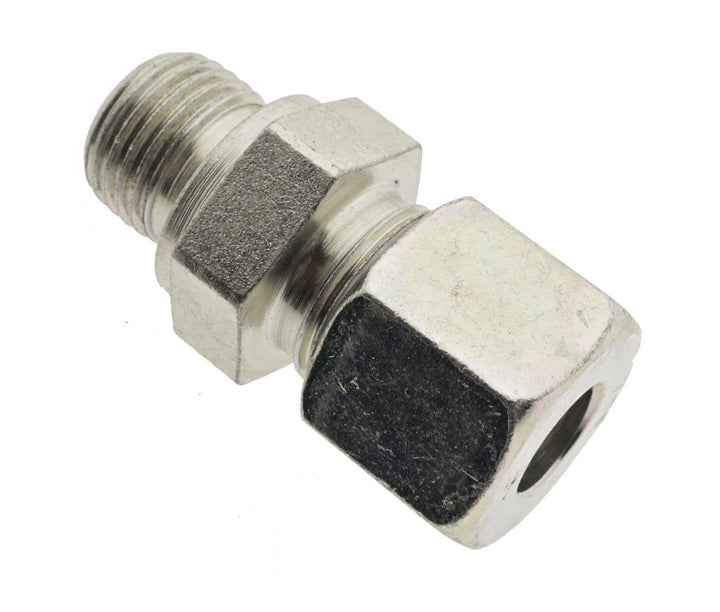 Gerade Schneidringverschraubung 10 L-R 1/2", Edelstahl Klemmringverschraubung leichte Baureihe