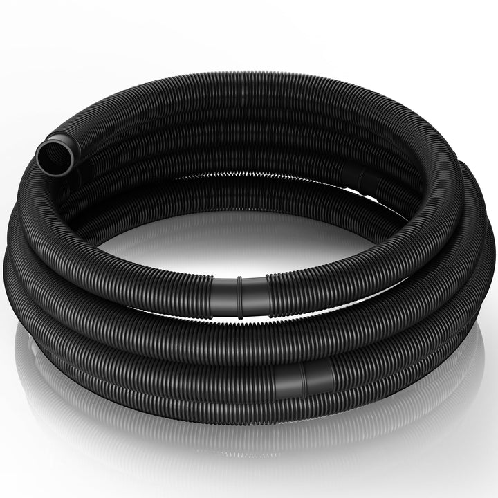 Wiltec Teichtip ® 15m - 32mm - Solarschlauch schwarz mit Muffe für Pool 165g/m - Made in