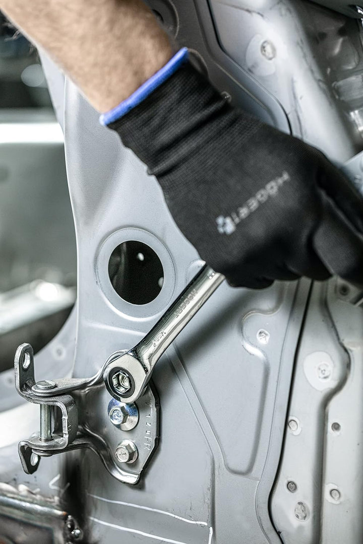 Högert Technik -Werkzeugsatz - Ratschenringschlüssel mit Steckschlüssel aus Chrom-Vanadium Legierung