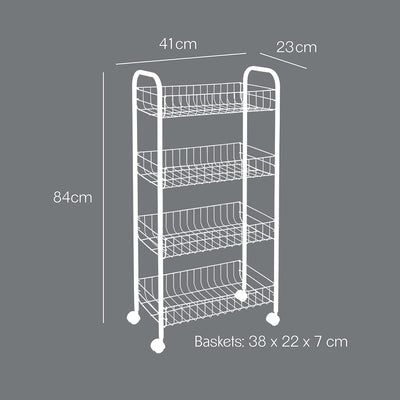 METALTEX CARRO 4 PISOS ASCONA COPPER 41x26x86cm Kupfer Mehrzweck-Trolley, 41x26x86cm Kupfer Mehrzwec