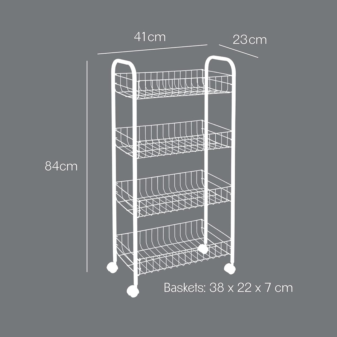 Ascona Lava Allzweckwagen 4 Etg. 41x26x86cm TouchTherm Schwarz, Schwarz