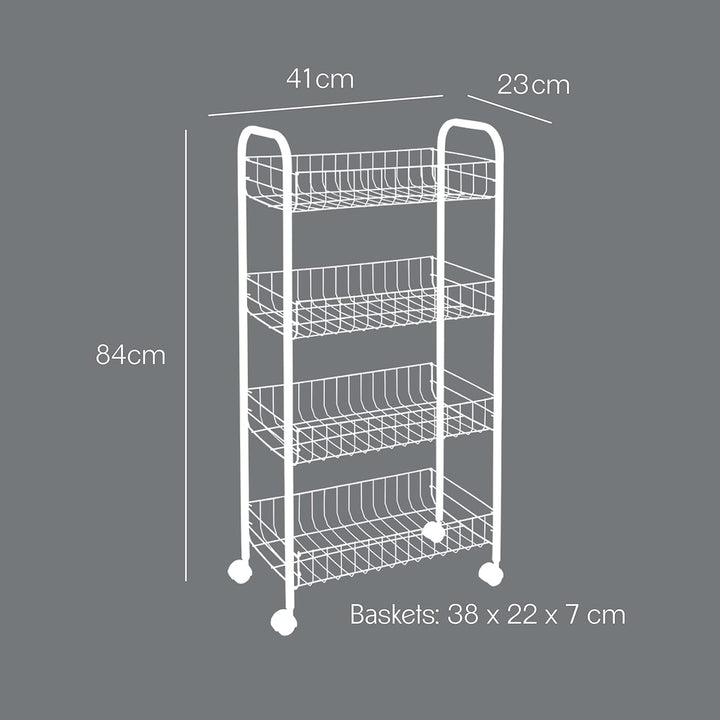 Ascona Lava Allzweckwagen 4 Etg. 41x26x86cm TouchTherm Schwarz, Schwarz