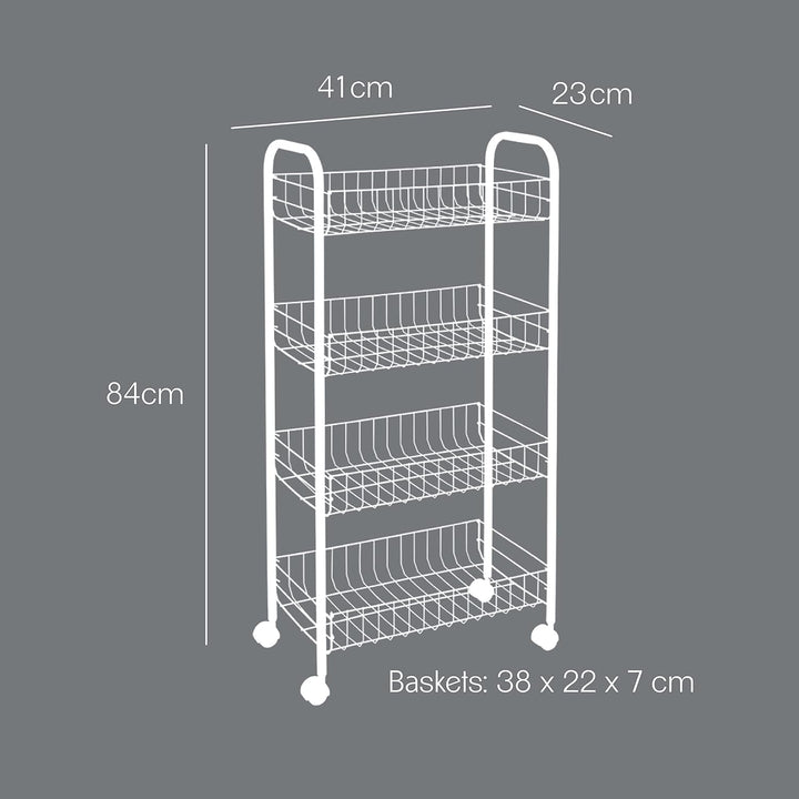 METALTEX CARRO 4 PISOS ASCONA COPPER 41x26x86cm Kupfer Mehrzweck-Trolley, 41x26x86cm Kupfer Mehrzwec