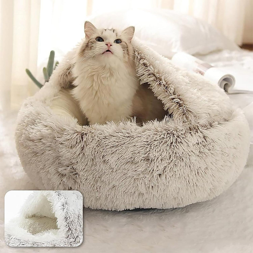 Flauschig Hundebett Muschelform Katzenbett Warm Tierbett Haustierbett Waschbar Hundesofa Katzensofa