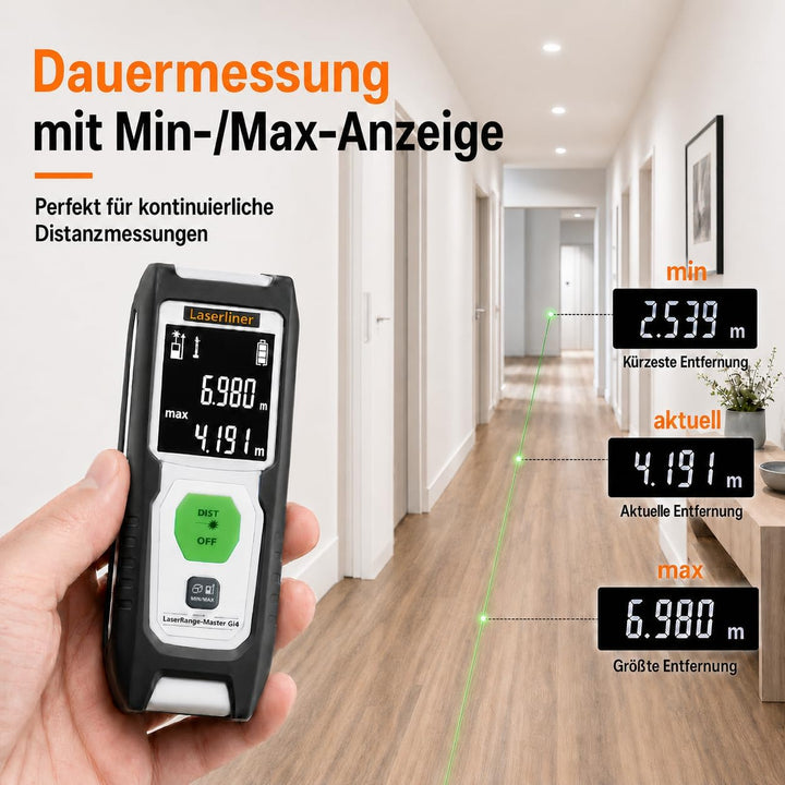 Laserliner Laser Entfernungsmesser Laser Range Master Gi4 (nachhaltig), Laser Range Master Gi4 (nach