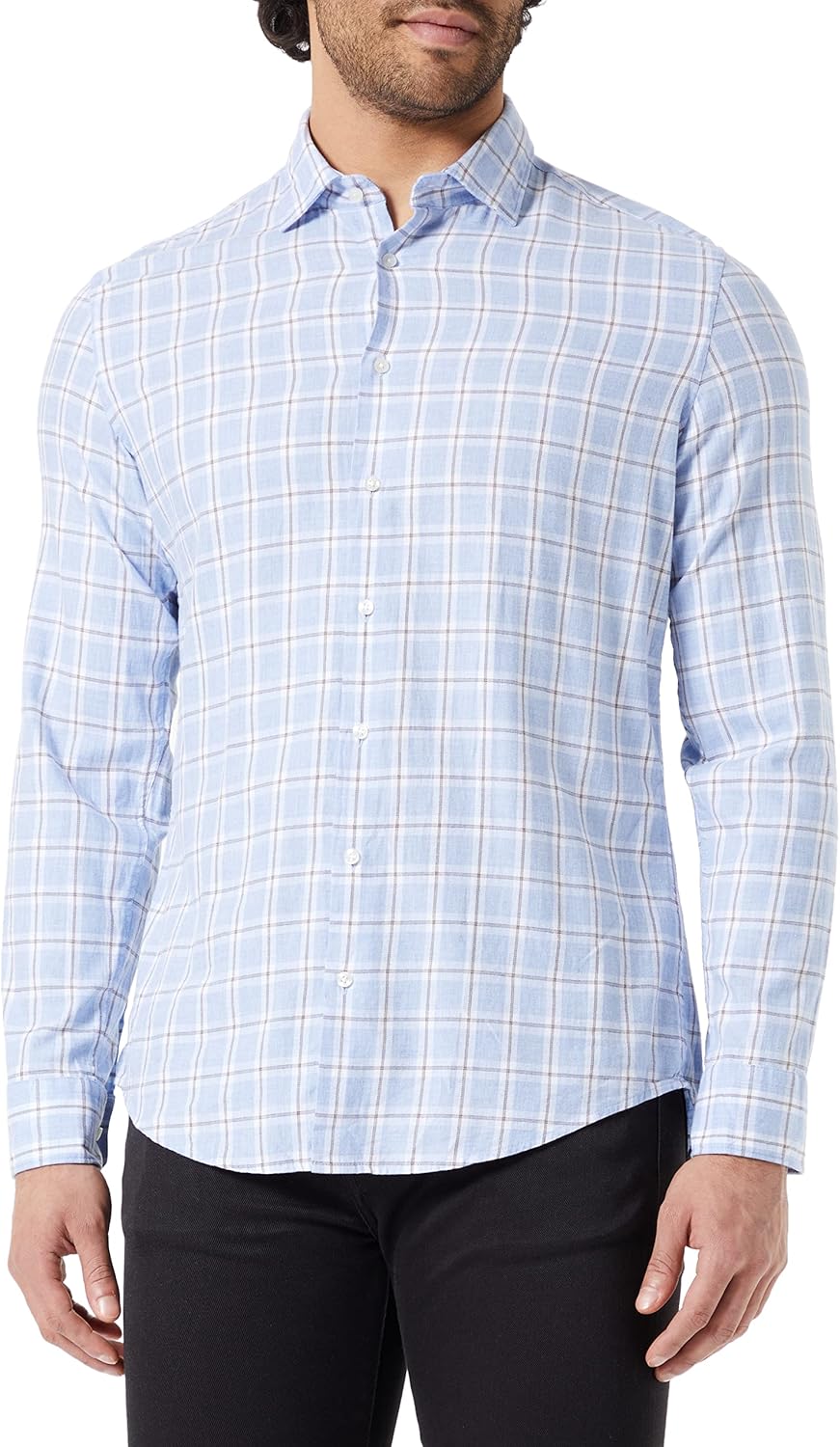 Seidensticker Herren Business Hemd - Bügelfreies, schmales Hemd - Slim Fit - Langarm - Kent-Kragen -