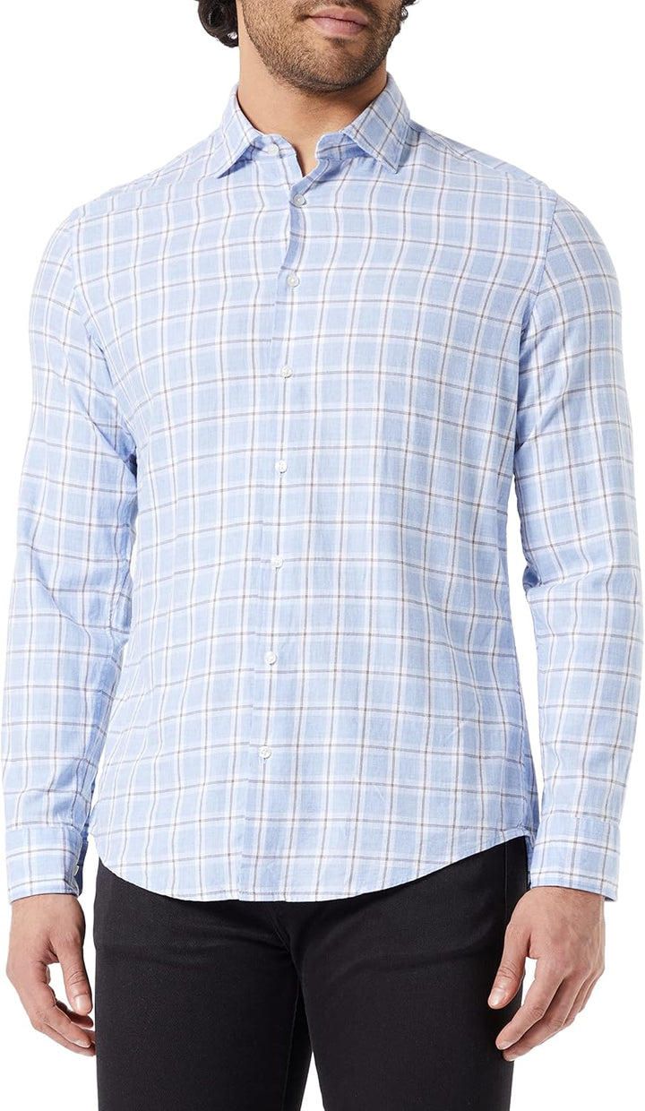 Seidensticker Herren Business Hemd - Bügelfreies, schmales Hemd - Slim Fit - Langarm - Kent-Kragen -