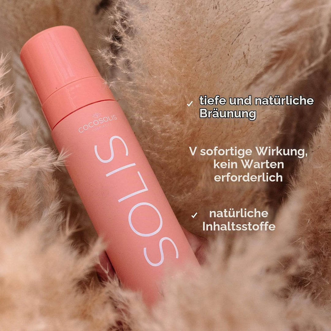 COCOSOLIS SOLIS Instant Weekend Tan Selbstbräuner für Gesicht und Körper, Mousse mit Sofort Effekt u