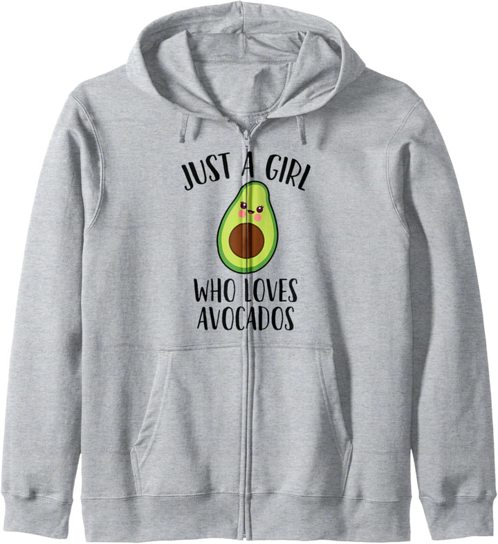 Avocado-Geschenk Nur ein Mädchen, das Avocados liebt Kapuzenjacke