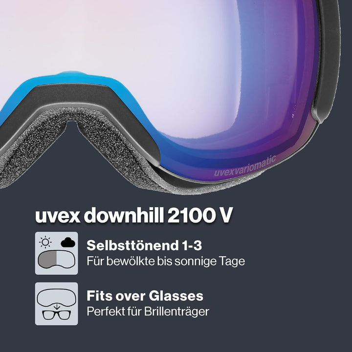 Uvex downhill black matt/blue-clear Gen. 2, black matt/blue-clear Gen. 2