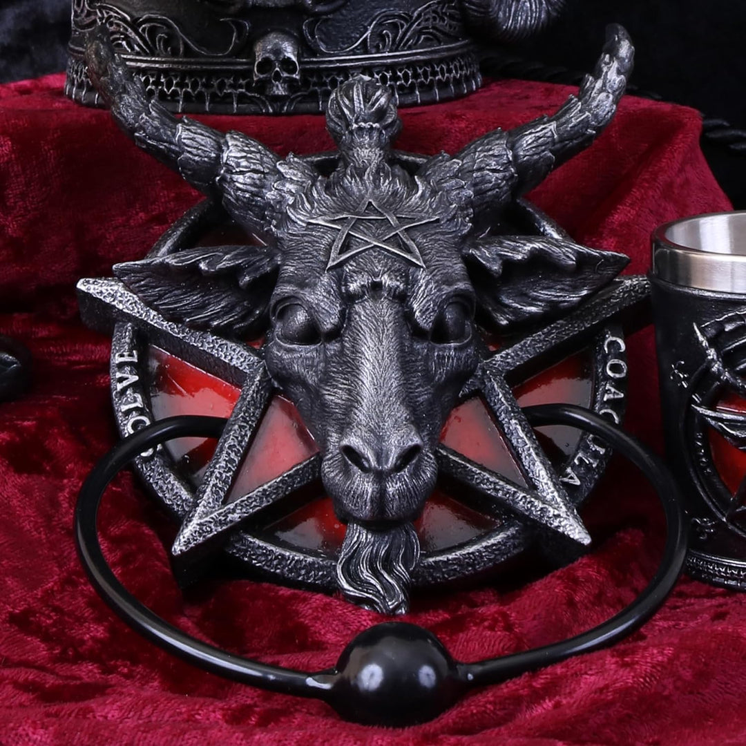 Nemesis Now B4474N9 Door Knocker 20.5cm Black Baphomet Türklopfer, 20,5 cm, Schwarz