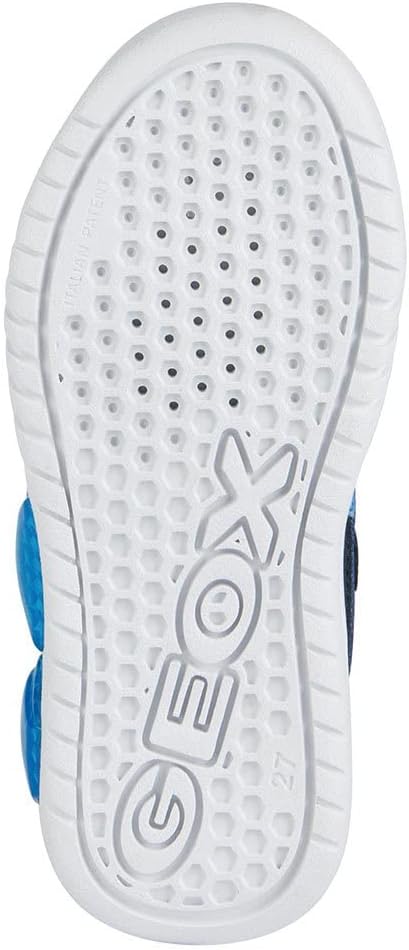Geox Jungen J Illuminus Boy Sneaker 28 EU Schmal Navy Lt Blue, 28 EU Schmal Navy Lt Blue