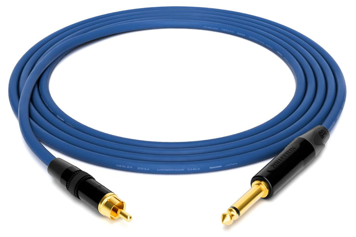enoaudio Mogami 2534 Quad Professionel Studio Kabel | Neutrik Gold Cinch RCA - 6,3mm TS klinke | HiF
