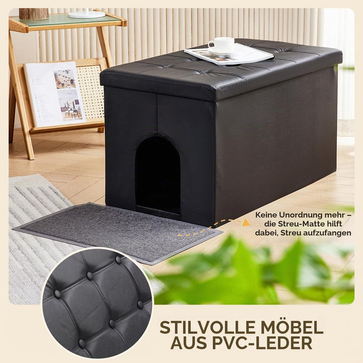 MEEXPAWS Katzenklo Schrank XXL, Katzenschrank für Katzentoilette, Verstecktes Katzenklo, Katzentoile