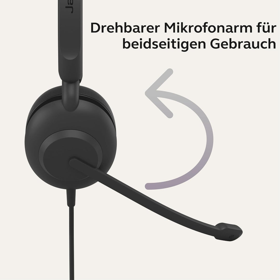 Jabra Evolve 10 Kabelgebundenes Headset mit geräuschunterdrückendem Mikrofon für PC/Laptop - USB-A-E