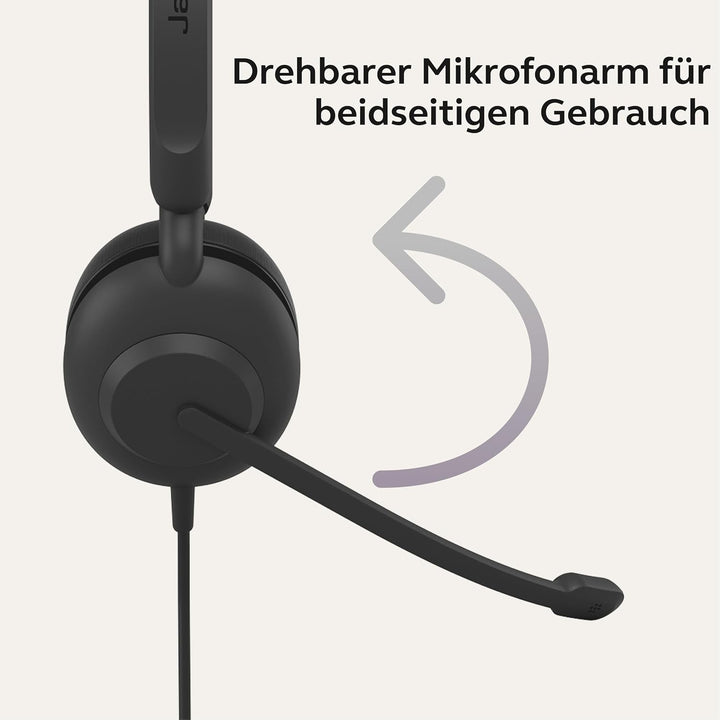 Jabra Evolve 10 Kabelgebundenes Headset mit geräuschunterdrückendem Mikrofon für PC/Laptop - USB-A-E