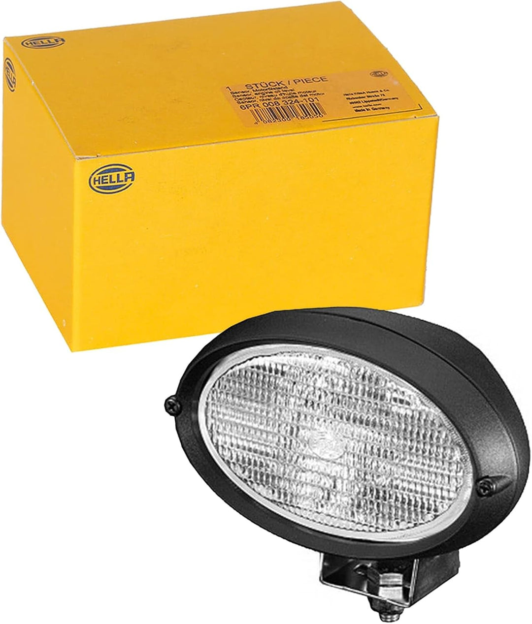 HELLA - Halogen-Arbeitsscheinwerfer - Oval 100 - 24/12V - Anbau/Schraubanschluss - schwenkbarer Mont