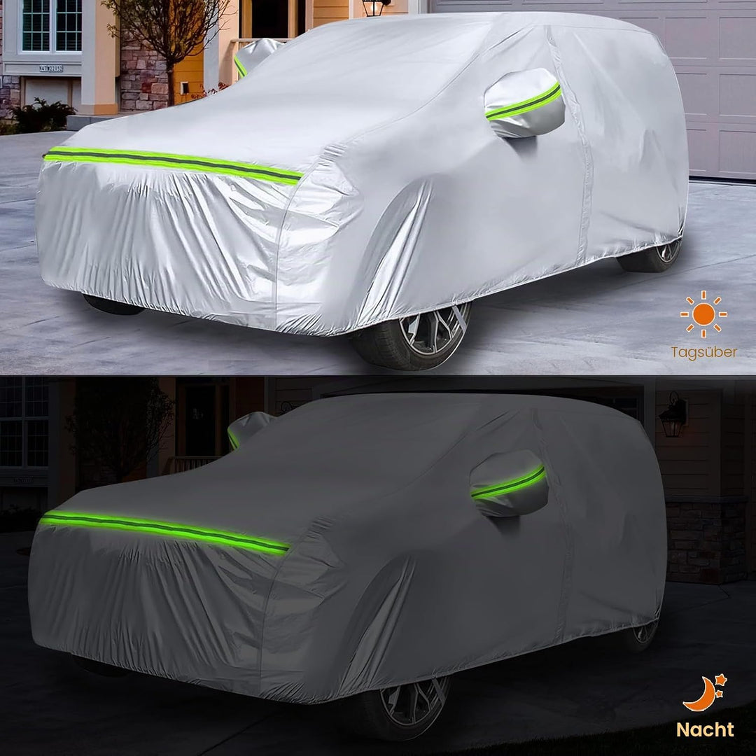 Autoabdeckung Passend für Dacia Duster 2010-2024, wasserdichte Vollgarage Autoplane mit Reissverschl