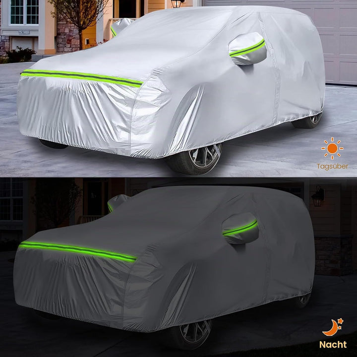 Autoabdeckung Passend für Dacia Duster 2010-2024, wasserdichte Vollgarage Autoplane mit Reissverschl