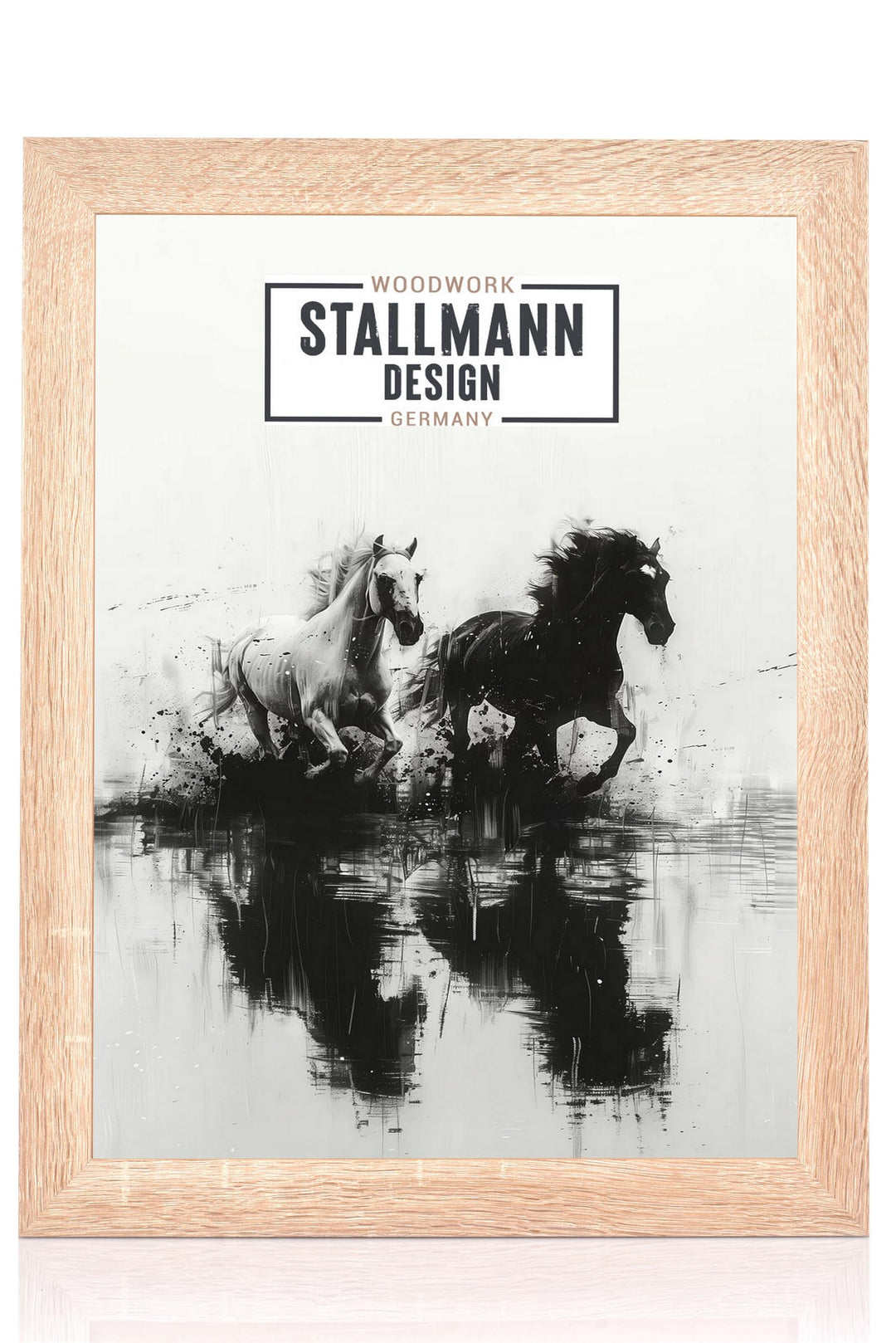 Stallmann Design Bilderrahmen 68x98 cm sonoma-eiche Holz mit Acrylglas Rahmen-Breite 40mm Posterrahm