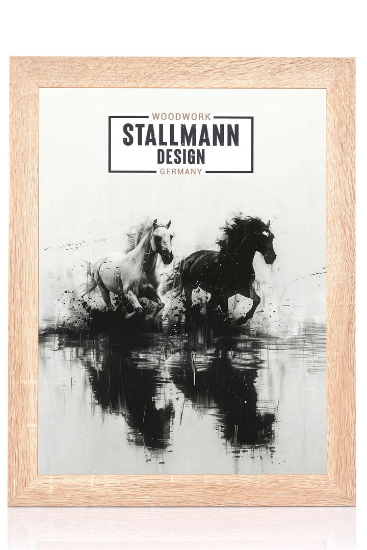 Stallmann Design Bilderrahmen 60x80 cm sonoma-eiche Holz mit Acrylglas Rahmen-Breite 40mm Posterrahm