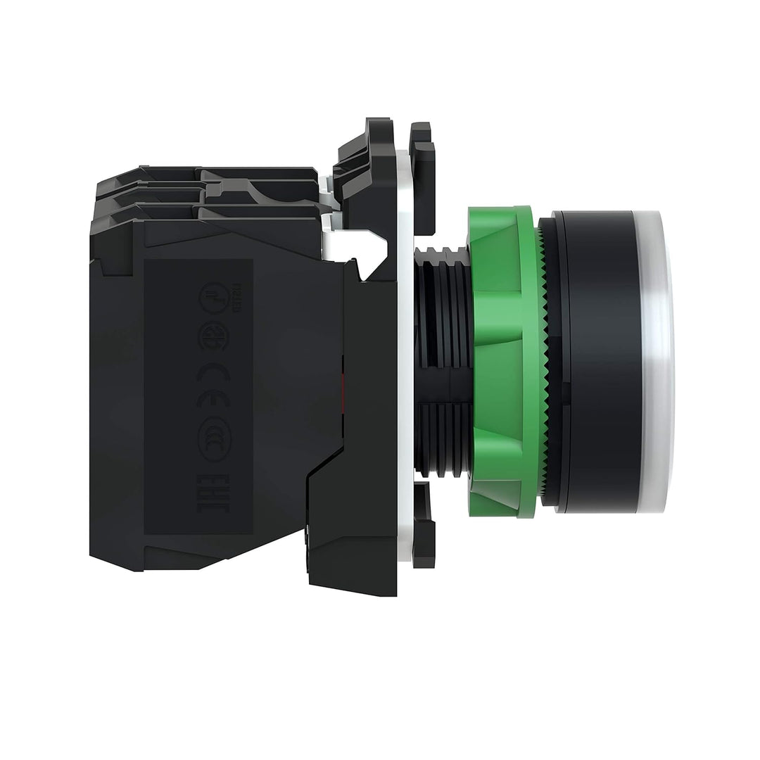 Schneider Electric | XB5AW31B5 - Leuchtdrucktaster, weiss, flach, 1S+1Ö, tastend, 24V AC/DC, LED wei