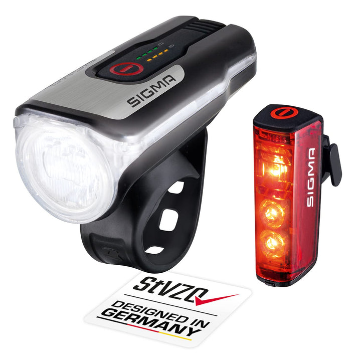 SIGMA SPORT - LED Fahrradlicht Set Aura 80 und BLAZE | StVZO zugelassenes, akkubetriebenes Vorderlic
