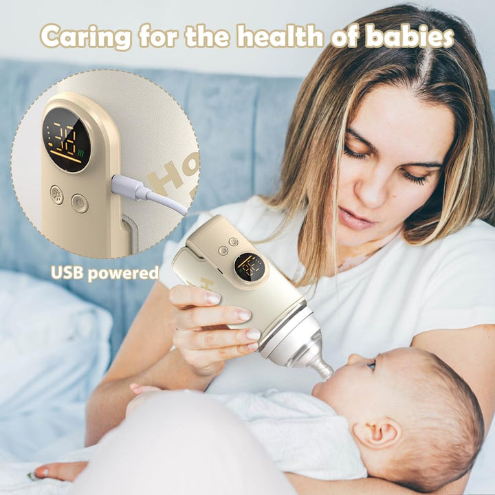 Flaschenwärmer Baby, Tragbarer Flaschenwärmer Unterwegs zur Temperaturhaltung, mit LCD-Display 6 Ein