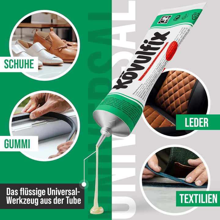 Langlauf Schuhbedarf DIY Schuhreparatur Set rutschfest - Sohle + Absatz + Kövulfix Schuhkleber extra