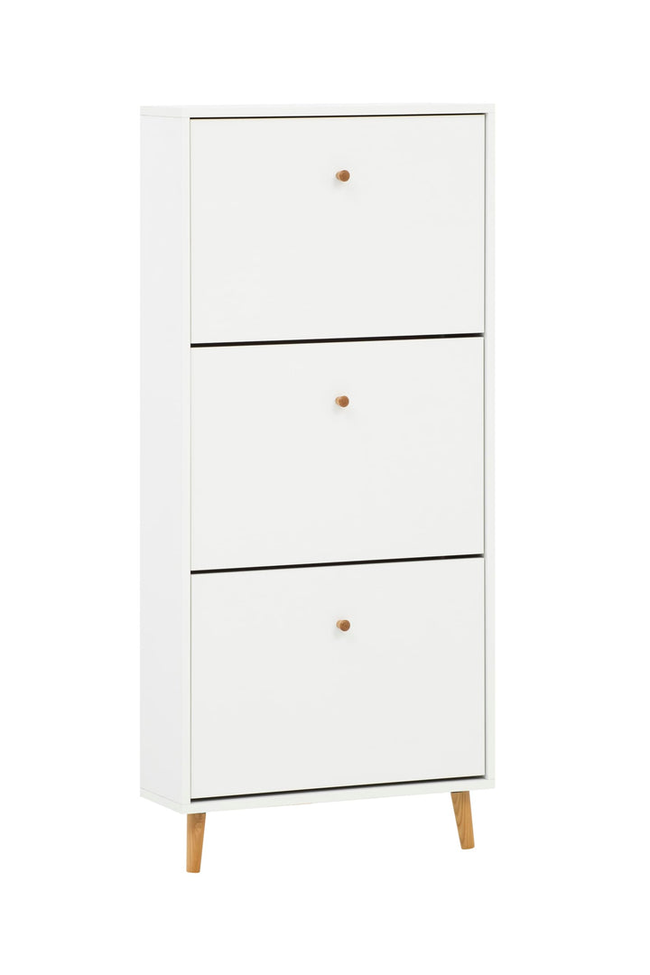 Schildmeyer Bjarne Schuhschrank 158673, weiss matt, 59,8 x 19,5 x 131 cm, platzsparend durch geringe