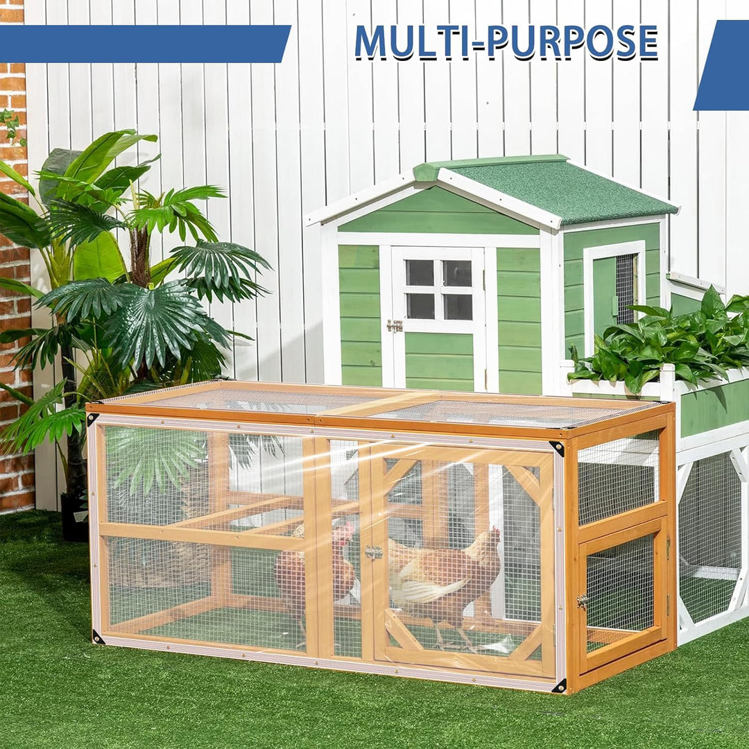 Transparente Plane mit Ösen, Wetterfeste Strapazierfähige Abdeckplane, 0.4 mm 450 g/m² PVC-Material