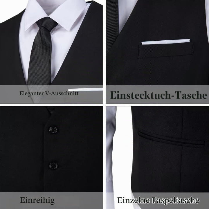 COOFANDY Herren Western Weste Herren Anzug Weste V-Ausschnitt ärmellose Westen Slim Fit Anzug Busine