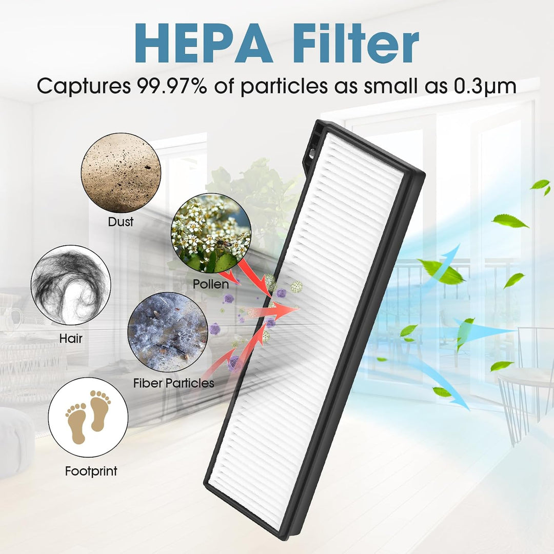 21 Stück Ersatzteile Zubehörset für Eufy X10 Pro Omni Staubsauger, 2 Hauptbürsten, 4 Seitenbürsten,