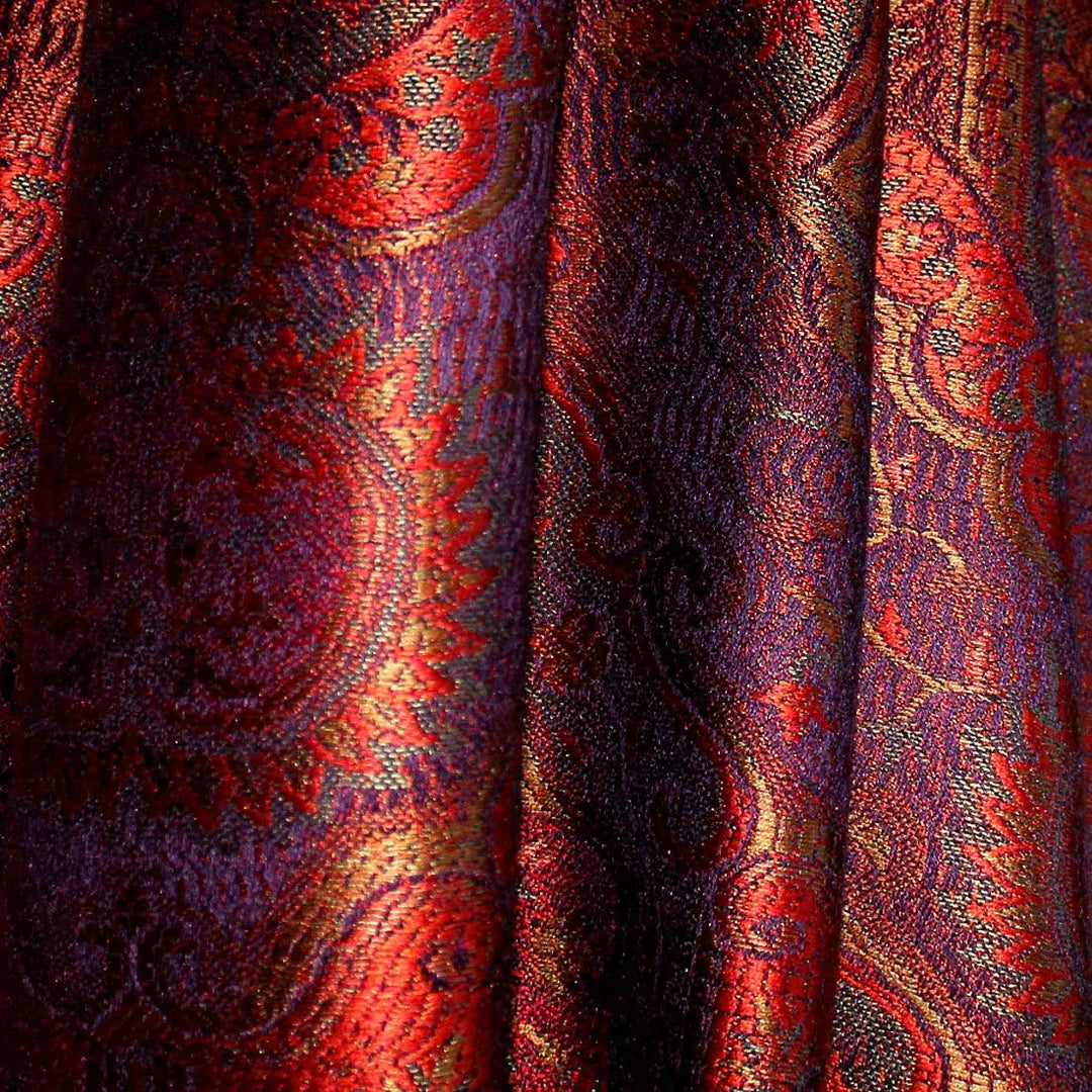 Lorenzo Cana Pashmina Schal Schaltuch jacquard gewebt aus 100% Seide, 70 cm x 190 cm Paisley Muster