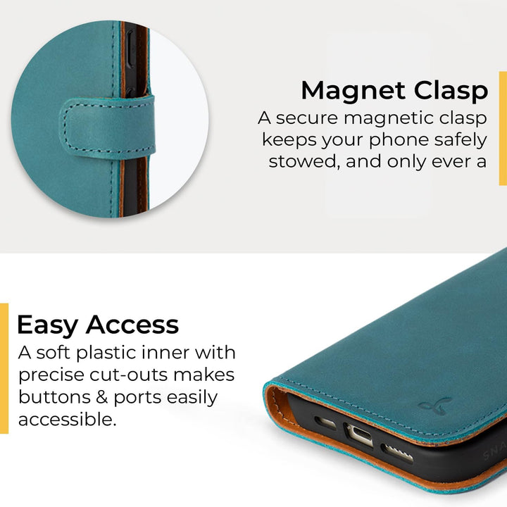 Snakehive Schutzhülle/Klapphülle echt Lederhülle mit Standfunktion, Handmade in Europa für Google Pi