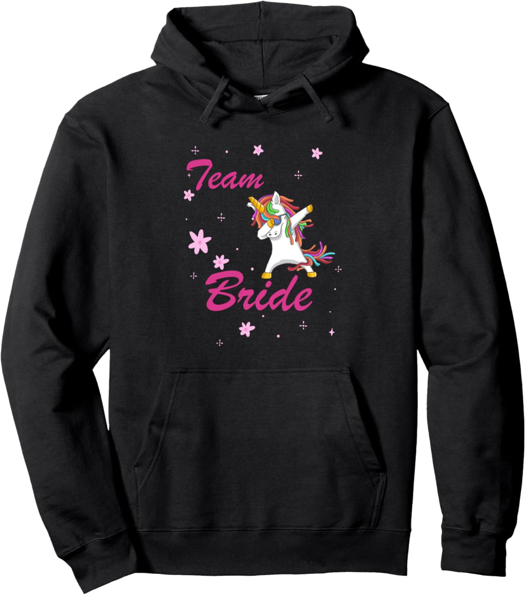 Team Bride Braut Brautjungfern dabbing Einhorn Pullover Hoodie