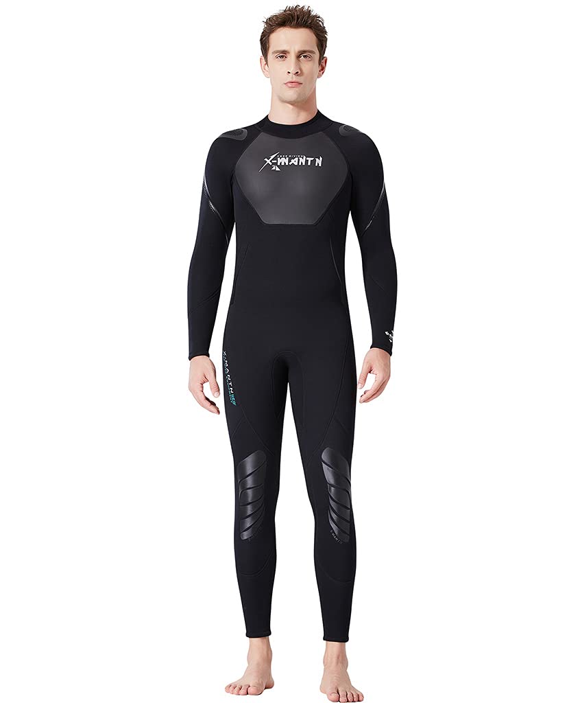 3 mm Neoprenanzug Herren Damen, Reissverschluss hinten Ganzkörper Tauchanzug, Einteilig Nassanzüge T
