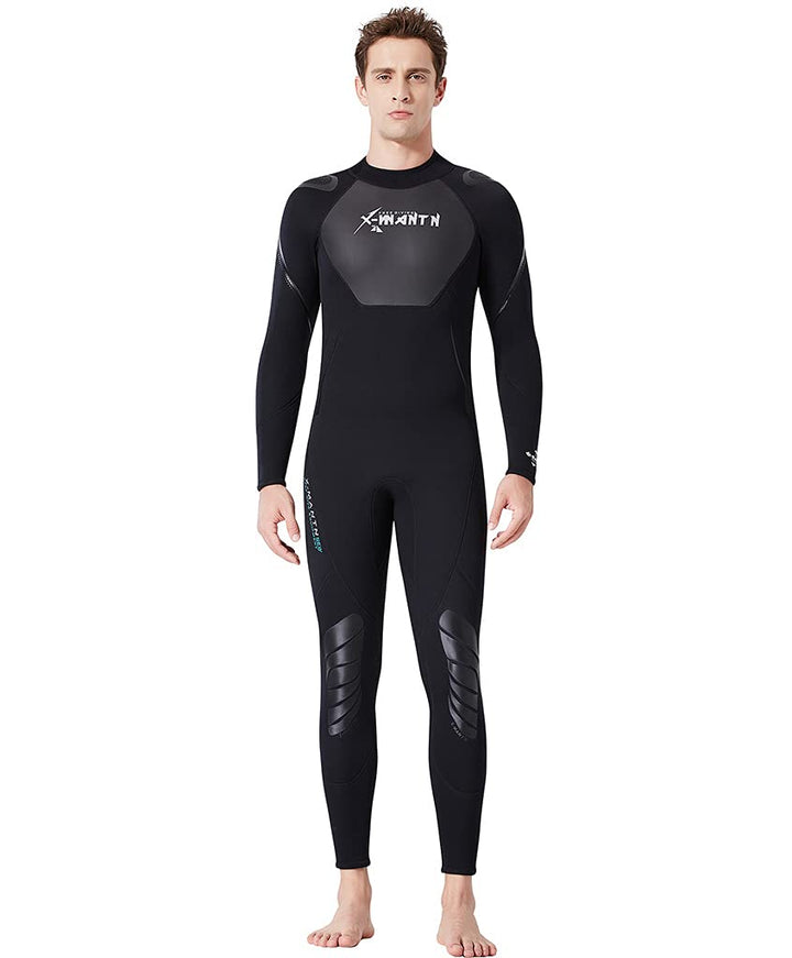 3 mm Neoprenanzug Herren Damen, Reissverschluss hinten Ganzkörper Tauchanzug, Einteilig Nassanzüge T