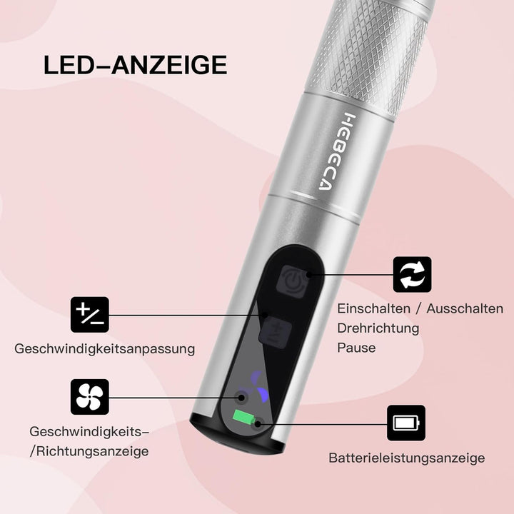 Elektrische Nagelfraser Kabellos für Gelnägel 12 in 1 Maniküre Pediküre Set Elektrisch Akku for Natu