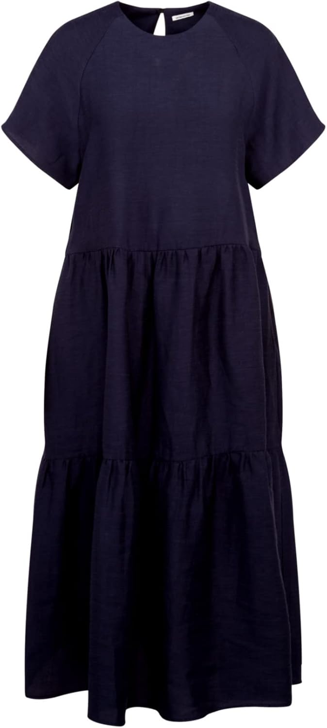 Seidensticker Damen Regular Fit Blusenkleid Kurzarm Kleid 36 Dunkelblau, 36 Dunkelblau