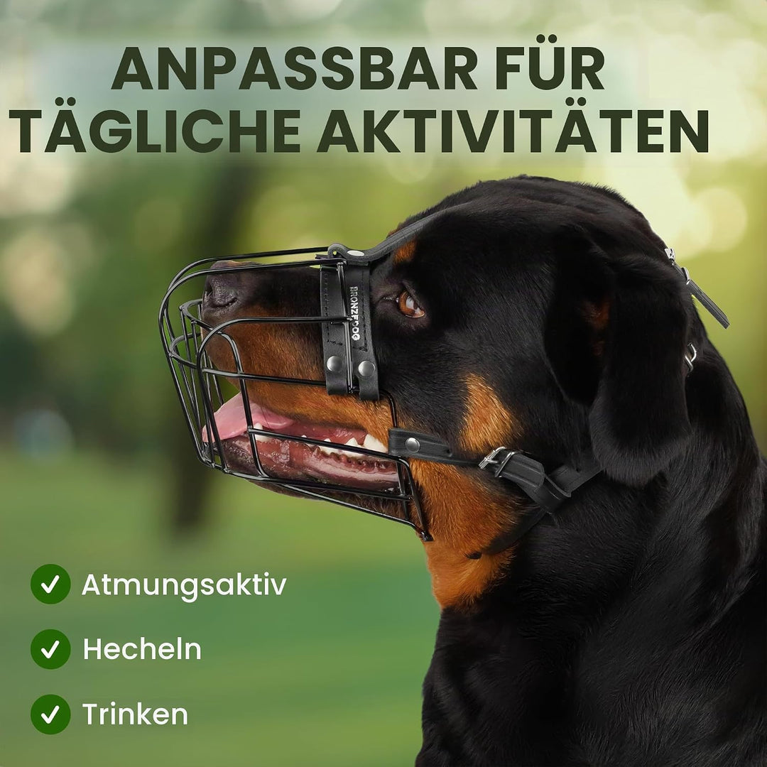 BRONZEDOG Hundemaulkorb Verstellbar Robustes PVC/Metalldrahtkorb für Grosse und Sehr Grosse Hunde mi