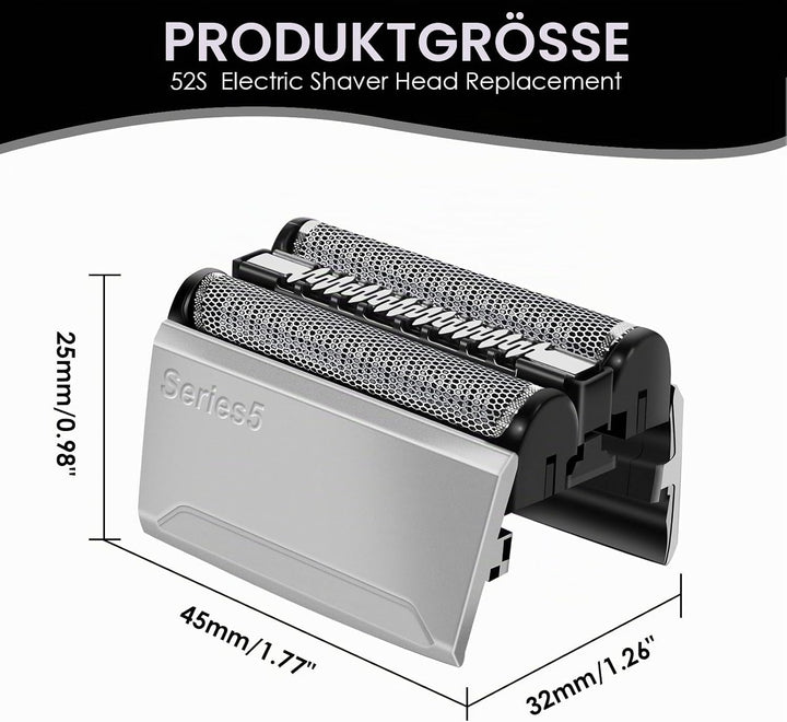 Scherkopf for Series 5 52S, Afaneep Elektrische Rasierköpfe Elektrorasierkopf Ersatzteil Scherkopf E