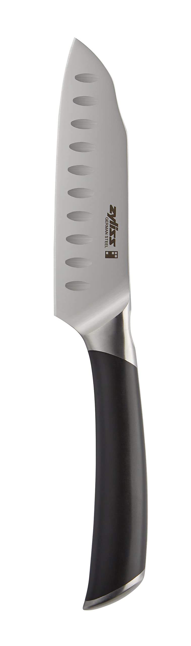 Zyliss E920272 Comfort Pro Mini Santoku messer, Deutscher Edelstahl, Black Handle, Küchenmesser, Spü