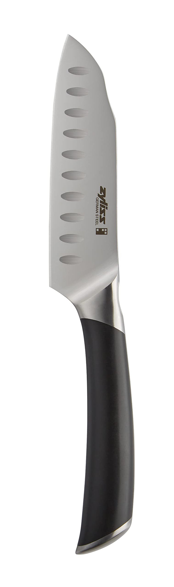 Zyliss E920272 Comfort Pro Mini Santoku messer, Deutscher Edelstahl, Black Handle, Küchenmesser, Spü