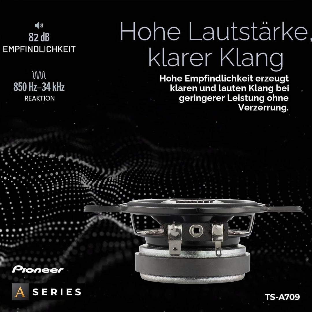 Pioneer TS-A709 A Series 2-3/4" 2-Wege, 450W Max Power, 16mm Hochtöner - Koaxial-Lautsprecher (Paar)