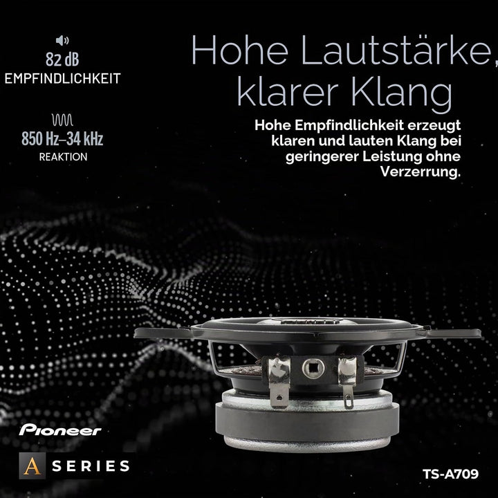 Pioneer TS-A709 A Series 2-3/4" 2-Wege, 450W Max Power, 16mm Hochtöner - Koaxial-Lautsprecher (Paar)