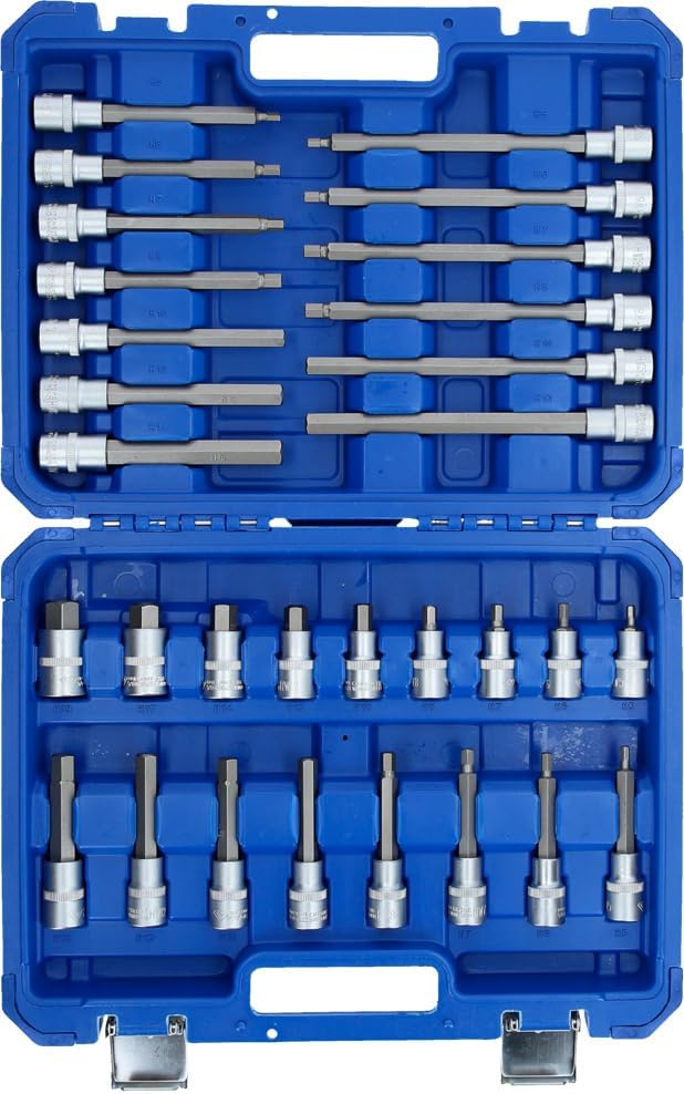 BRILLIANT TOOLS BT022030 1/2" Bit-Stecknuss-Satz, 30-tlg, Innensechskant-Profil [Powered by KS TOOLS