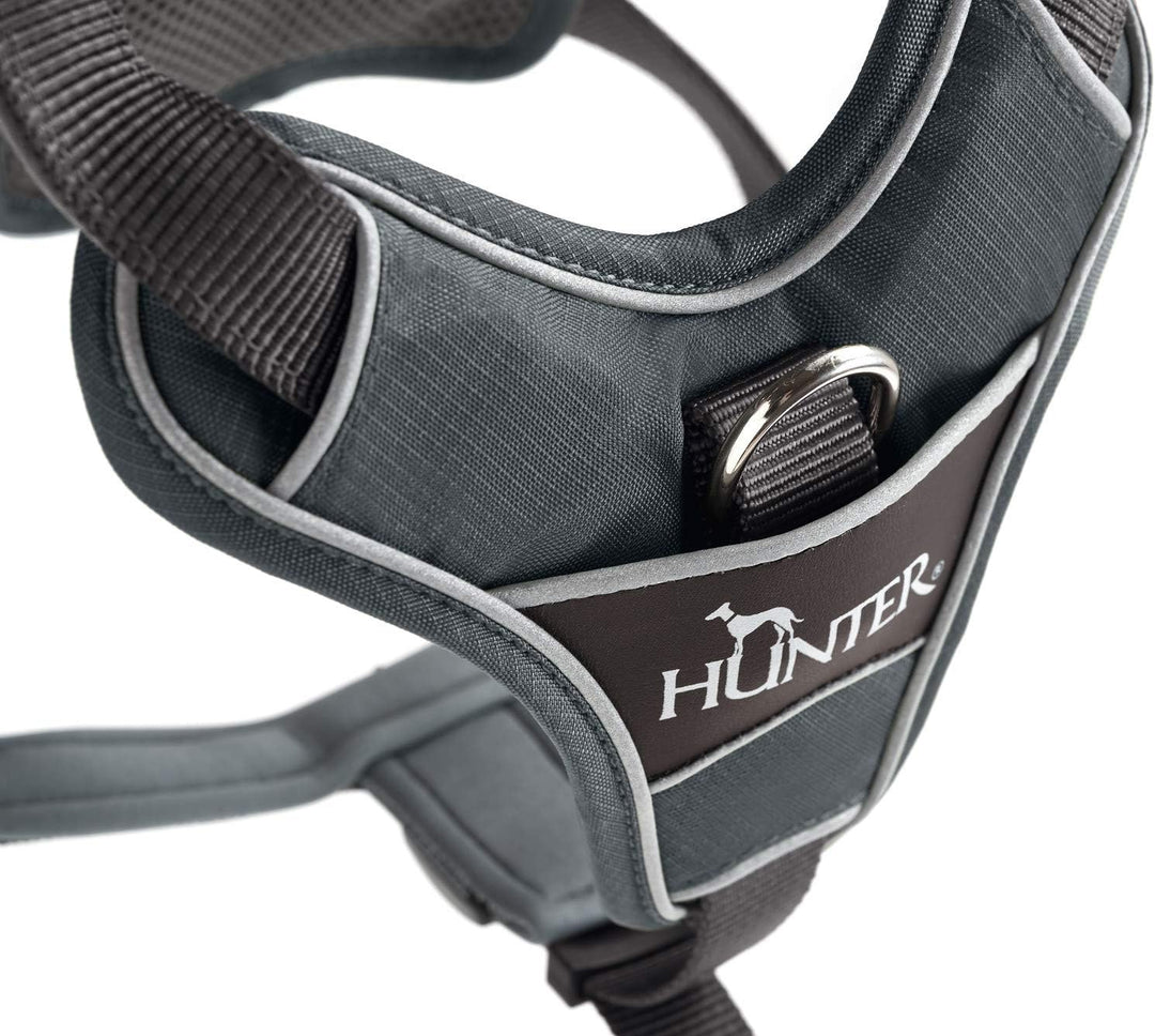 HUNTER DIVO Hundegeschirr, L, 72-100 cm, grau/grau 72 - 100 cm grau/grau, 72 - 100 cm grau/grau